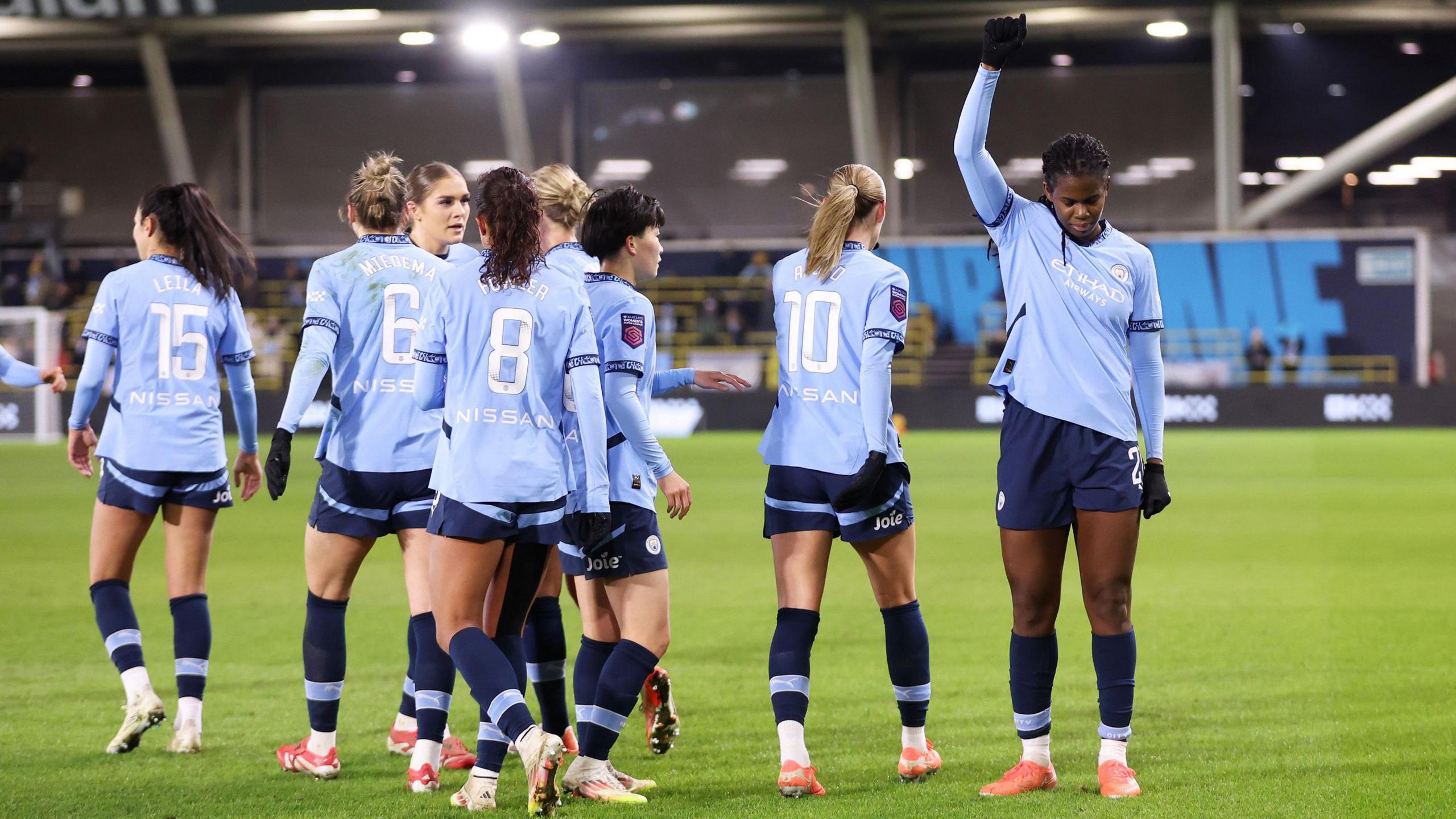 Khadija Shaw: Man City striker makes black power salute after facing racism