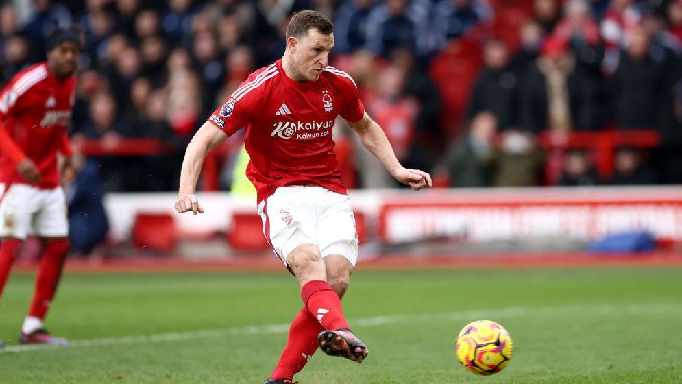 Nottingham Forest 7-0 Brighton: Chris Wood hat-trick helps hosts thump Seagulls