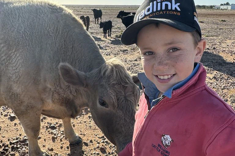 Boy, 10, welds award-winning sculptures from scraps on remote SA station