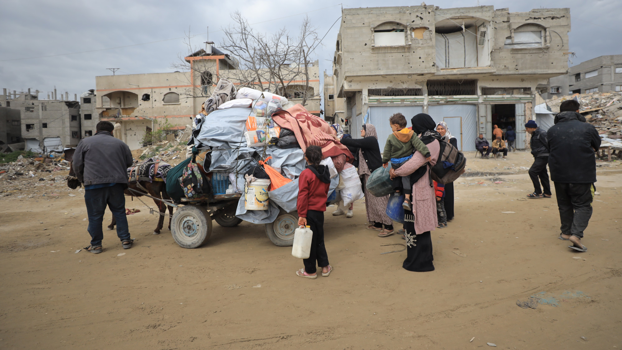 'Death is here and there': Palestinians displaced again as Israel resumes bombing