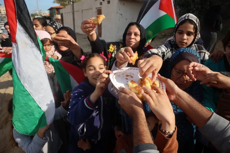 ‘Joy beyond measure’: Celebrations in Gaza as long-awaited ceasefire begins