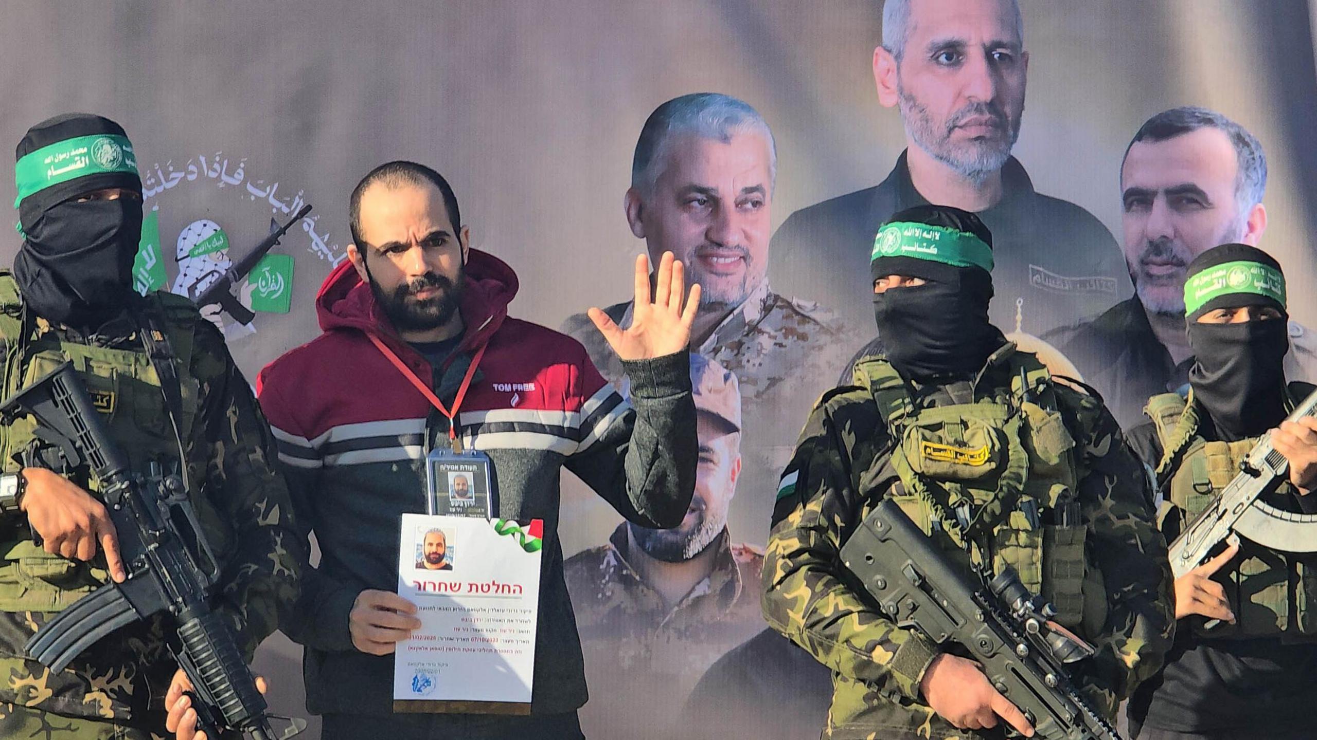 Three Israeli hostages and dozens of Palestinian prisoners released