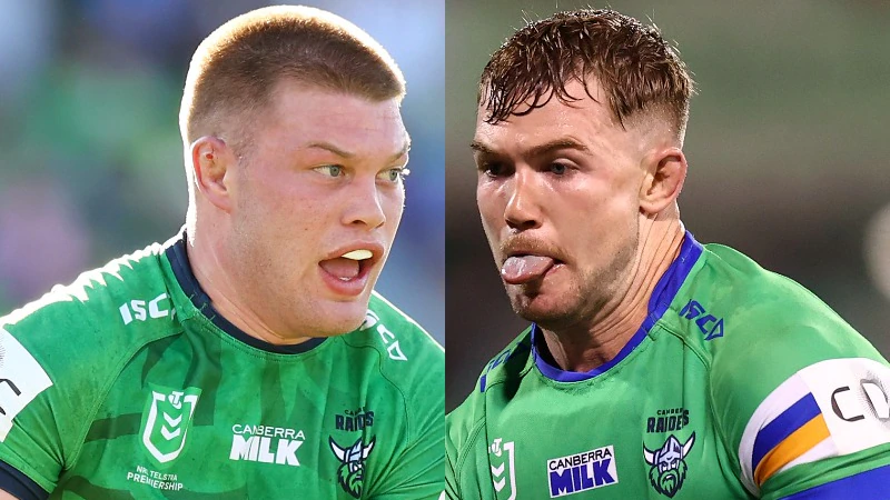 Canberra Raiders pair Hudson Young and Morgan Smithies apologise for Las Vegas 'scuffle'