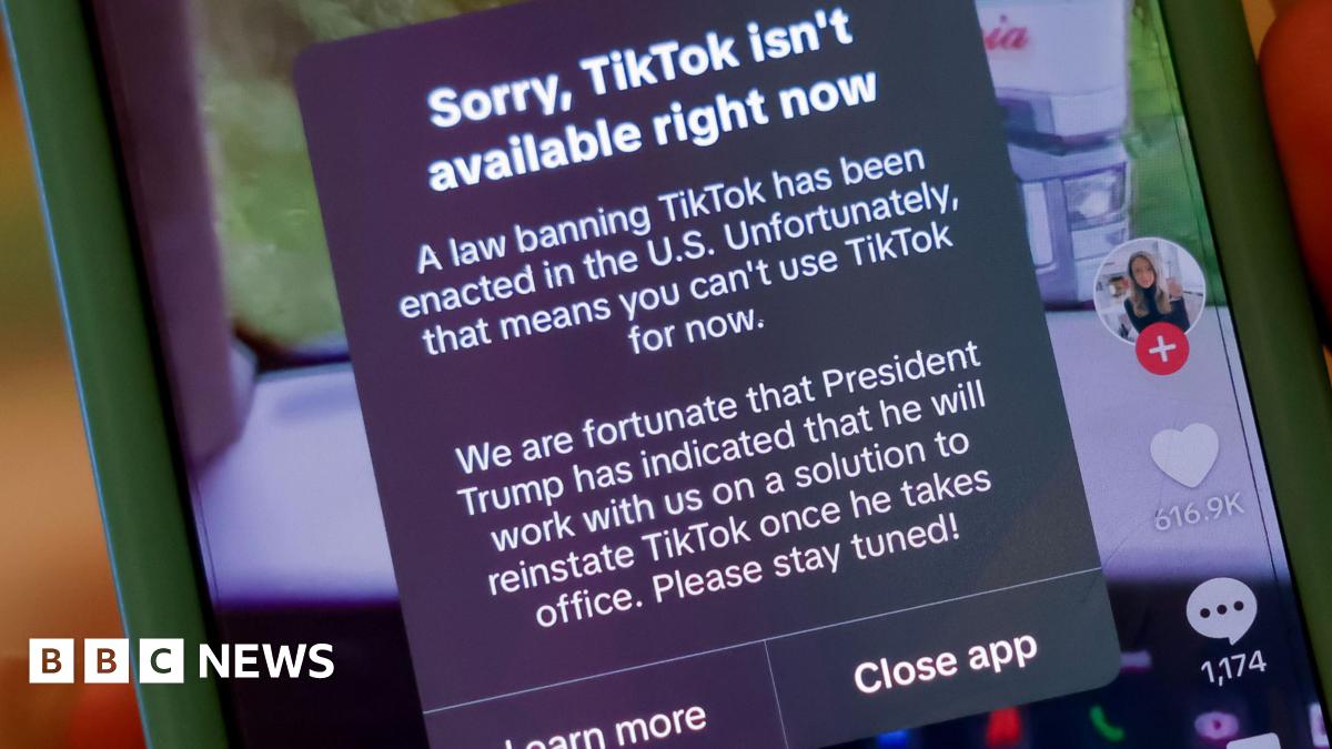 TikTok stops working as US ban comes into force